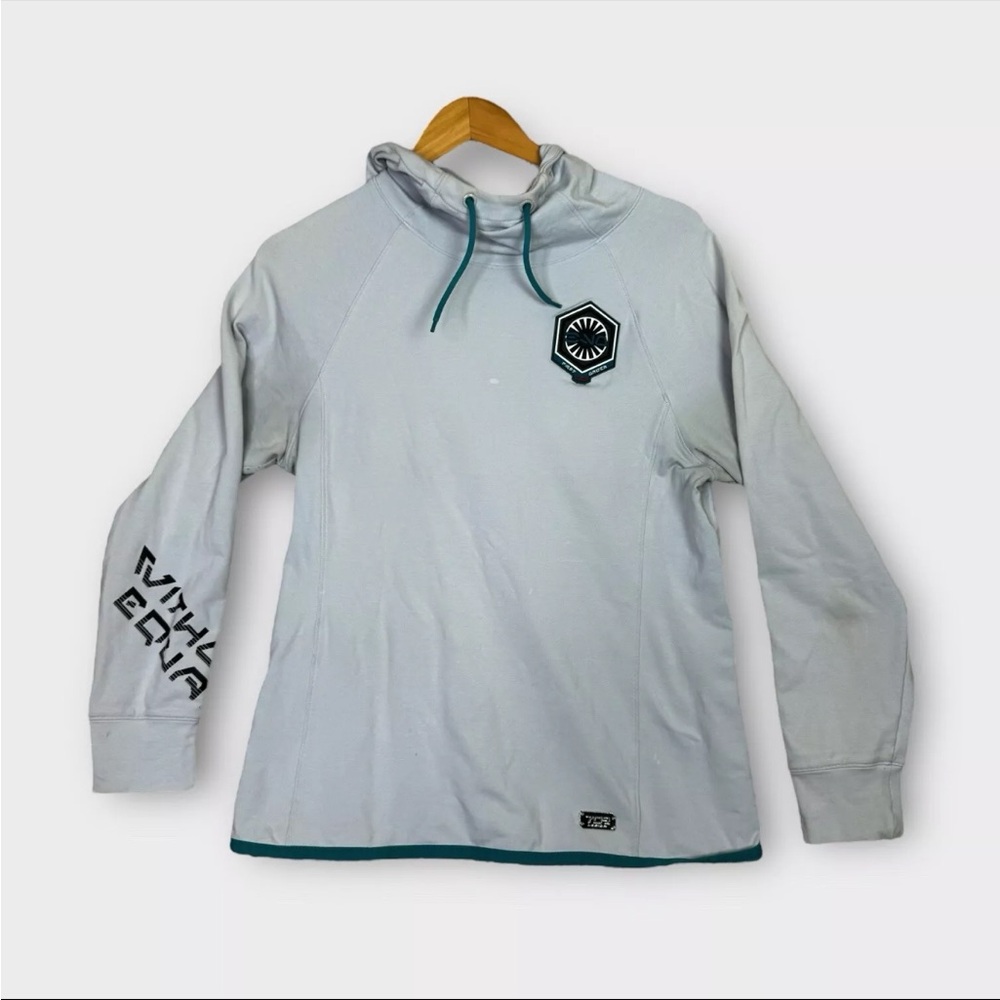 Stars Wars Galaxy’s Edge First Order 709 Grey Hoodie Pullover Women’s L Sweater